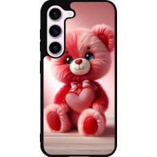 Samsung Galaxy S23 Case Hülle - Silikon schwarz Valentin 2024 Rosaroter Teddybär