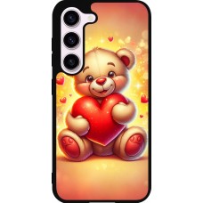 Samsung Galaxy S23 Case Hülle - Silikon schwarz Valentin 2024 Teddy Liebe