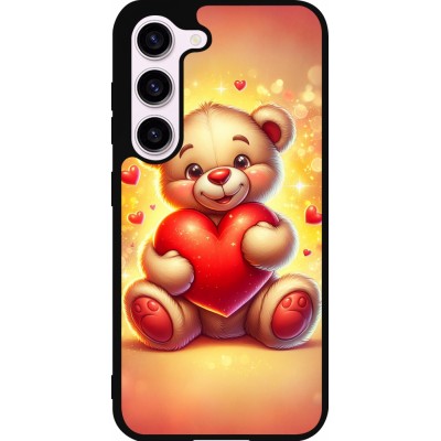 Samsung Galaxy S23 Case Hülle - Silikon schwarz Valentin 2024 Teddy Liebe