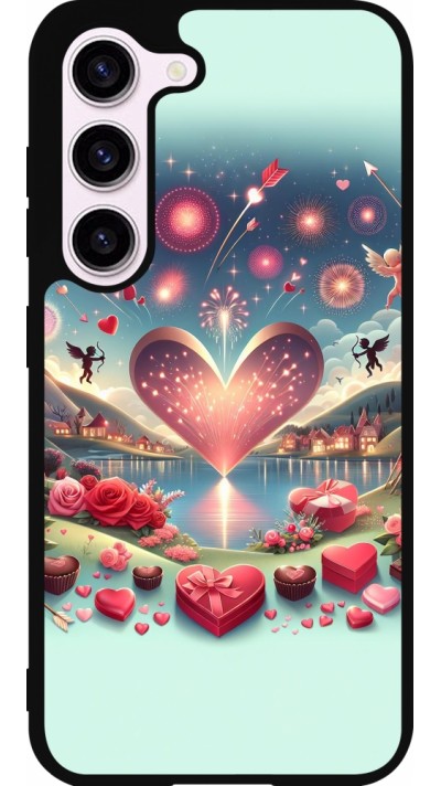 Samsung Galaxy S23 Case Hülle - Silikon schwarz Valentin 2025 Schick