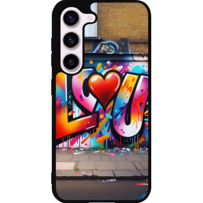 Samsung Galaxy S23 Case Hülle - Silikon schwarz Valentin 2025 Liebe U Tag