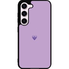 Samsung Galaxy S23 Case Hülle - Silikon schwarz Valentine 2023 purpule single heart