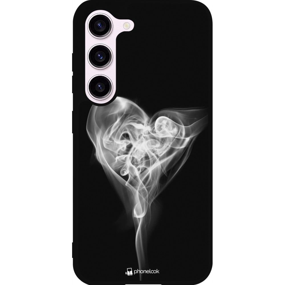 Samsung Galaxy S23 Case Hülle - Silikon schwarz Valentine 2022 Black Smoke