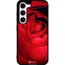 Samsung Galaxy S23 Case Hülle - Silikon schwarz Valentine 2022 Rose