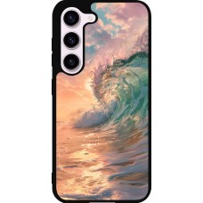 Samsung Galaxy S23 Case Hülle - Silikon schwarz Wave Sunset