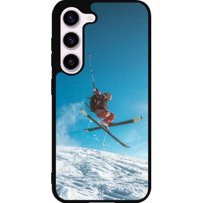 Samsung Galaxy S23 Case Hülle - Silikon schwarz Winter 22 Ski Jump