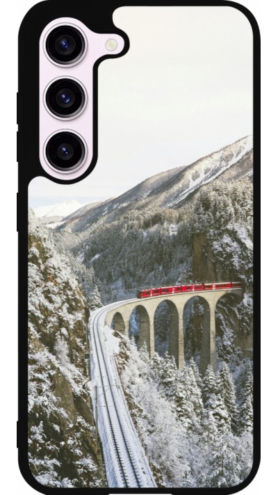 Samsung Galaxy S23 Case Hülle - Silikon schwarz Winter 25 Winter polar express