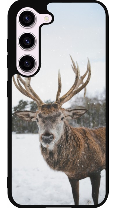 Samsung Galaxy S23 Case Hülle - Silikon schwarz Winter 25 Winter reindeer