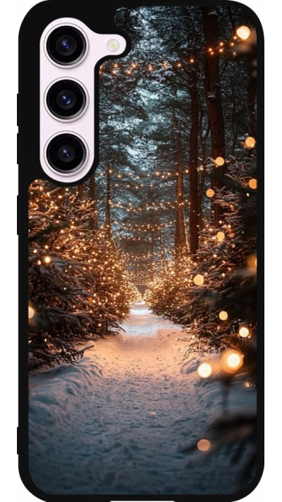 Samsung Galaxy S23 Case Hülle - Silikon schwarz Winter 25 Winter snowy road