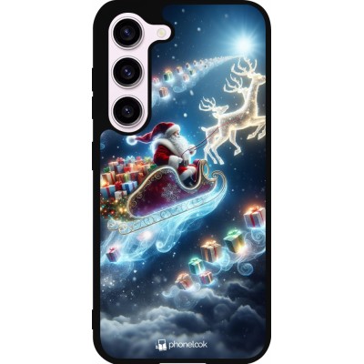 Samsung Galaxy S23 Case Hülle - Silikon schwarz Weihnachten 2023 Verzauberter Weihnachtsmann