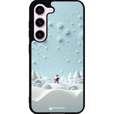 Samsung Galaxy S23 Case Hülle - Silikon schwarz Weihnachten 2023 Kleiner Vater Schneeflocke