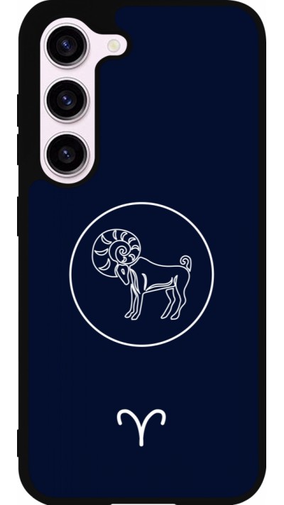 Samsung Galaxy S23 FE Case Hülle - Silikon schwarz Astrologie Widder