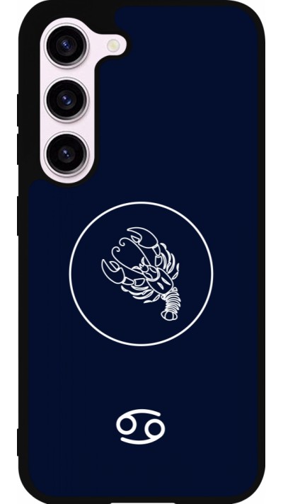 Samsung Galaxy S23 FE Case Hülle - Silikon schwarz Astrologie Krebs
