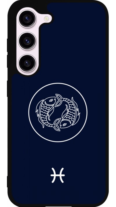 Samsung Galaxy S23 FE Case Hülle - Silikon schwarz Astrologie Fische