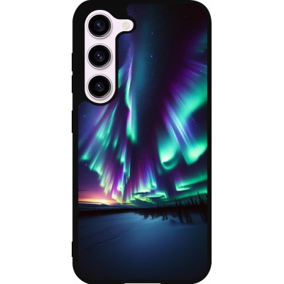 Samsung Galaxy S23 FE Case Hülle - Silikon schwarz Funkelndes Nordlicht