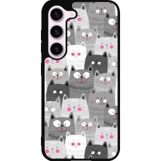 Samsung Galaxy S23 FE Case Hülle - Silikon schwarz Katzenschwärme