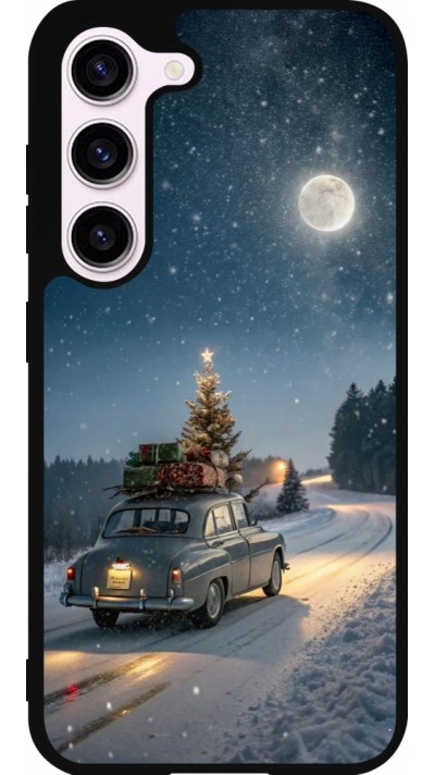 Samsung Galaxy S23 FE Case Hülle - Silikon schwarz Christmas 25 Car with Tree Xmas