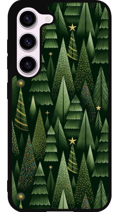 Samsung Galaxy S23 FE Case Hülle - Silikon schwarz Christmas 25 Pattern Xmas Tree