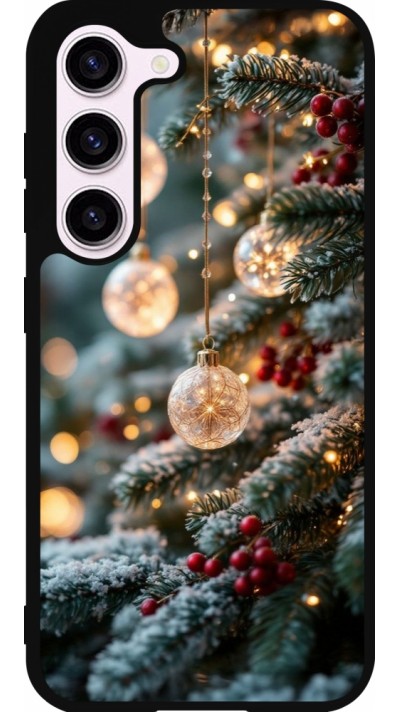 Samsung Galaxy S23 FE Case Hülle - Silikon schwarz Christmas 25 Xmas Decorated Tree