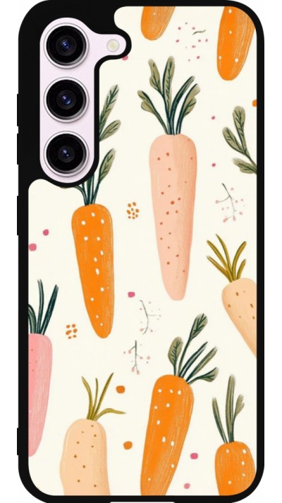 Samsung Galaxy S23 FE Case Hülle - Silikon schwarz Easter 2026 Illustration carrots