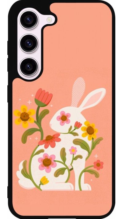 Samsung Galaxy S23 FE Case Hülle - Silikon schwarz Easter 2026 Rabbit collage