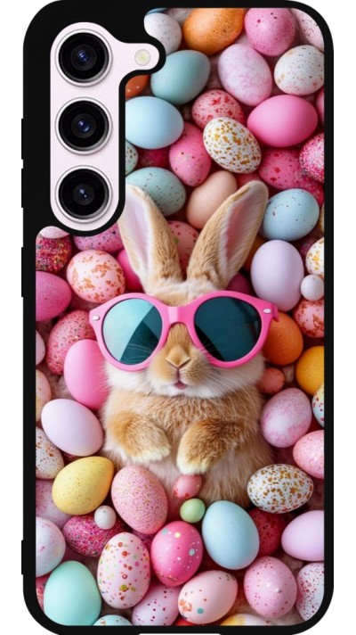 Samsung Galaxy S23 FE Case Hülle - Silikon schwarz Easter 2026 Rabbit fun