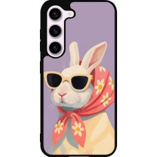Samsung Galaxy S23 FE Case Hülle - Silikon schwarz Easter 2026 Rabbit with scarf