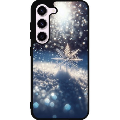 Samsung Galaxy S23 FE Case Hülle - Silikon schwarz Schneeflocke Solar Glanz