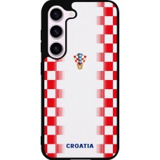 Samsung Galaxy S23 FE Case Hülle - Silikon schwarz Kroatien 2026 personalisierbares Fussballtrikot