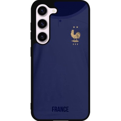 Samsung Galaxy S23 FE Case Hülle - Silikon schwarz Frankreich 2022 personalisierbares Fussballtrikot