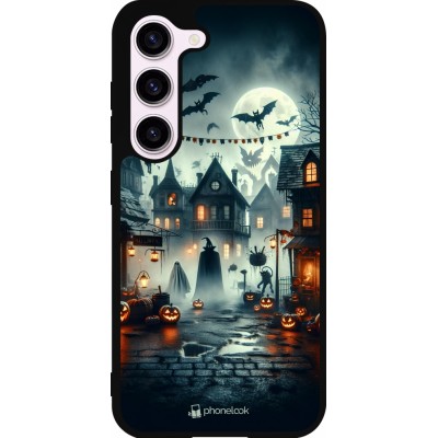 Samsung Galaxy S23 FE Case Hülle - Silikon schwarz Halloween Spukstadt