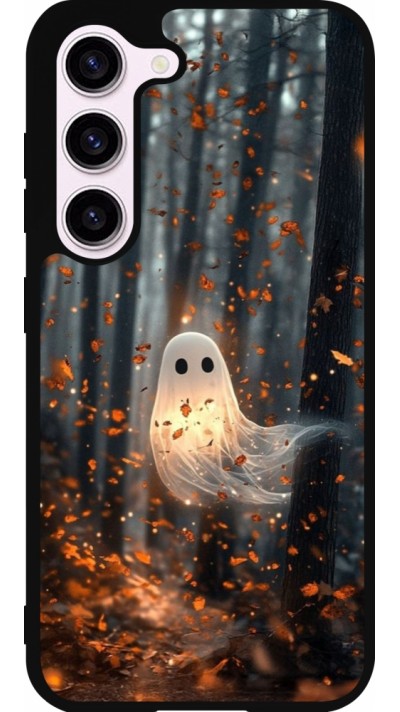Samsung Galaxy S23 FE Case Hülle - Silikon schwarz Halloween 2025 Ghost in the forest Samsung Galaxy S23 FE Case Hülle - Silikon schwarz Halloween 2025 Ghost in the forest
