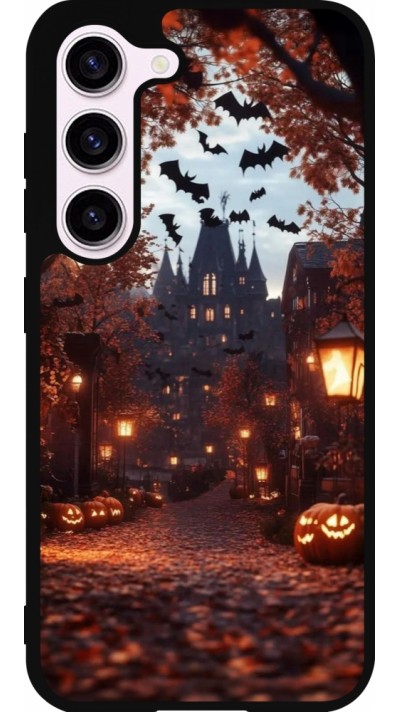 Samsung Galaxy S23 FE Case Hülle - Silikon schwarz Halloween 2025 Haunted house Samsung Galaxy S23 FE Case Hülle - Silikon schwarz Halloween 2025 Haunted house