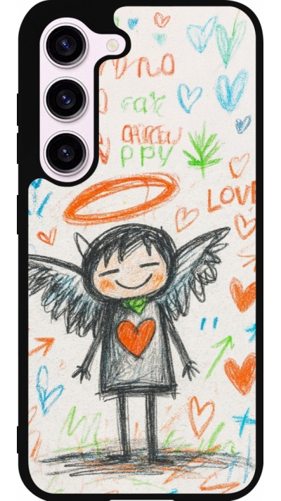 Samsung Galaxy S23 FE Case Hülle - Silikon schwarz Little Angel Sketch Love