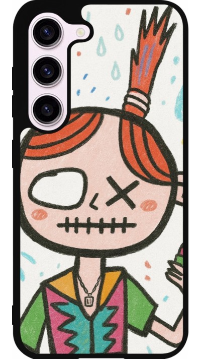 Samsung Galaxy S23 FE Case Hülle - Silikon schwarz Little Girl Sketch