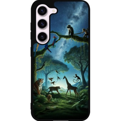 Samsung Galaxy S23 FE Case Hülle - Silikon schwarz Paradies der exotischen Tiere