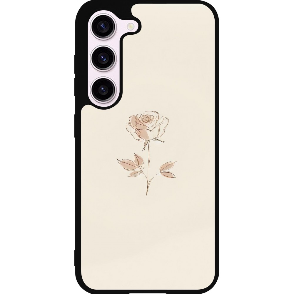 Samsung Galaxy S23 FE Case Hülle - Silikon schwarz Rosa Sand Minimalistisch