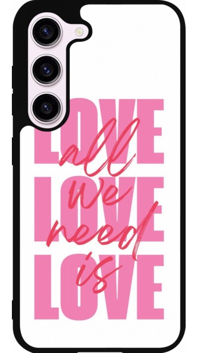 Samsung Galaxy S23 FE Case Hülle - Silikon schwarz Saint Valentines Day 26 Love all we need is