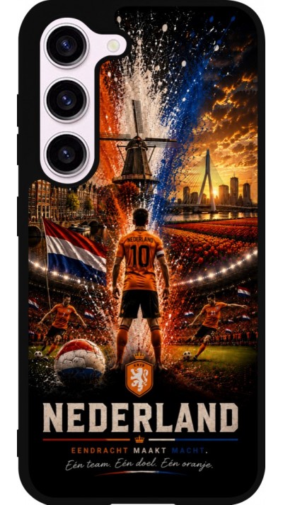 Samsung Galaxy S23 FE Case Hülle - Silikon schwarz Fussball Niederlande splash 2026