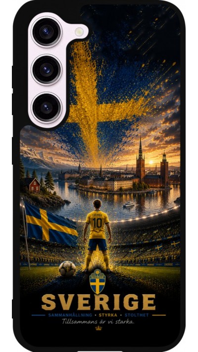 Samsung Galaxy S23 FE Case Hülle - Silikon schwarz Fussball Schweden splash 2026