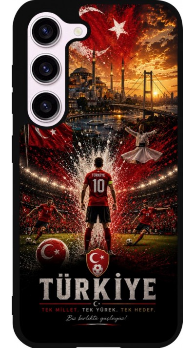 Samsung Galaxy S23 FE Case Hülle - Silikon schwarz Fussball Türkei splash 2026