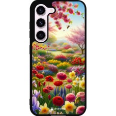Samsung Galaxy S23 FE Case Hülle - Silikon schwarz Frühling 25 Strauß Frühling