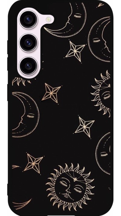 Samsung Galaxy S23 FE Case Hülle - Silikon schwarz Suns and Moons