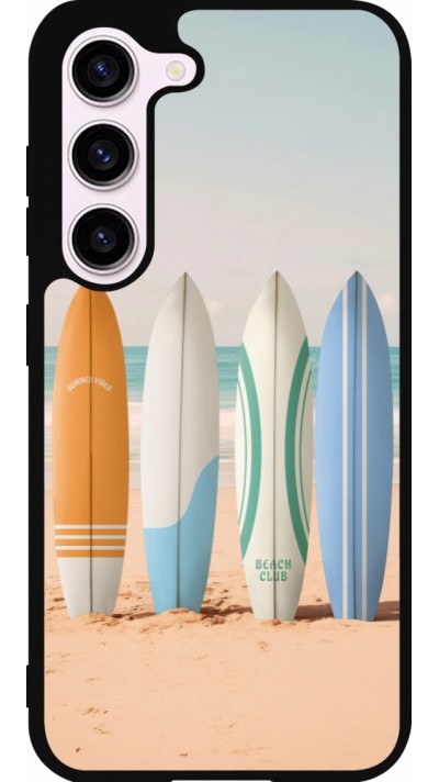 Samsung Galaxy S23 FE Case Hülle - Silikon schwarz Summer surfboard 2025