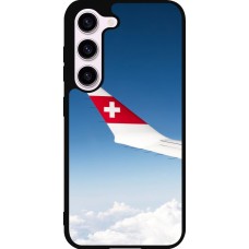 Samsung Galaxy S23 FE Case Hülle - Silikon schwarz  Schweizer Nationalfeiertag Sky Swiss Flag