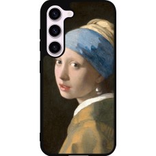 Samsung Galaxy S23 FE Case Hülle - Silikon schwarz Kunstbild - Das Mädchen mit dem Perlenohrring - Jan Vermeer