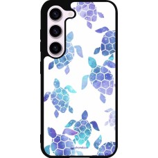 Samsung Galaxy S23 FE Case Hülle - Silikon schwarz Turtles pattern watercolor