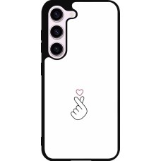 Samsung Galaxy S23 FE Case Hülle - Silikon schwarz Valentine 2024 heart by Millennials