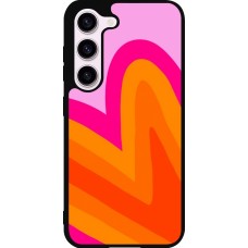 Samsung Galaxy S23 FE Case Hülle - Silikon schwarz Valentine 2024 heart gradient