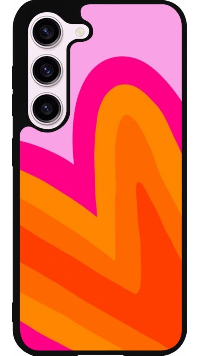 Samsung Galaxy S23 FE Case Hülle - Silikon schwarz Valentine 2024 heart gradient